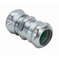 Topaz Lighting 666SRT 2" EMT Compression Raintight Coupling, Zinc-Plated Steel
