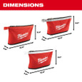 Milwaukee Tool 48-22-8193 3 pk Zipper Pouches