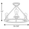 Progress Lighting P350036-143 Debut Collection Three-Light Semi-Flush Convertible