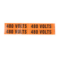 Panduit PCV-480BY PCV-480BY Voltage Marker, Vinyl, Orange/Black, 20 Lbls, 1.12"x4.5", PK5