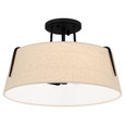 Quoizel Lighting LOA1716 Transitional Leona 3-Light Semi-Flush Mount