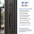 Adams Rite 24-0270-420 MS+1891W Deadlock Radius Faceplate with Weatherstrip
