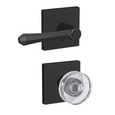 Schlage FC21 - Dempsey Lever x Dawes Glass Knob Passage and Privacy Lock