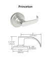 Corbin Russwin ML20906 Single Cylinder Mortise Electrified Lever Lockset, PS-Princeton (Cast) Lever