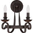 Quoizel Lighting NBE8702 Traditional Noble 2-Light Wall Sconce