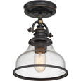 Quoizel Lighting GRTS1708 Transitional Grant 1-Light Semi-Flush Mount