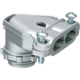 Arlington Industries 90-Degree Zinc Die-Cast Duplex Connector with Twin Screw Strap - 1/2" Trade Size 3/8"