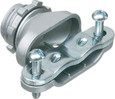 Arlington Industries Zinc Die-Cast Duplex Connector with Steel Strap - 1/2" Knockout, 3/8" Trade Size