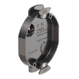 Arlington Industries 4" Low Profile Sconce Box Non-Metallic 5 cu. in. Black Plastic