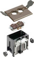 Arlington Industries 18.3 cubic inch Adjustable Floor Box with Flip Lids and Tamper Resistant Duplex Receptacle