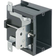Arlington Industries Adjustable Non-Metallic Single Gang Electrical Box for New Construction - Black Plastic with UL Listing