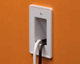 Arlington Industries Reversible Non-Metallic Cable Entrance Plates - White, Paintable
