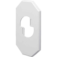 Arlington Industries Large Light Fixture Mounting Plate for All Siding Types - UV-Rated Plastic Construction