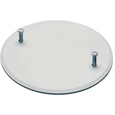 Arlington Industries 4-Inch Round/Octagonal Box Cover - White Paintable Plastic with Matching Screws