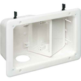 Arlington Industries TVB712 Recessed TV Box 2-Gang with Angled Opening for Power and Low Voltage Installation