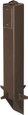 Arlington Industries Gard-N-Post Bronze Finish Outdoor Support Post with Ground Stake, Angled Side View
