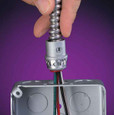 Arlington Industries 400AST 1/2" Zinc Die-Cast MC Cable Connector with Tool-Free Installation