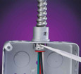 Arlington Industries 400AST 1/2" Zinc Die-Cast MC Cable Connector with Tool-Free Installation