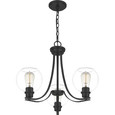 Quoizel  Transitional Chandelier 3 light QZL-PRUC5022