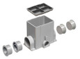 Arlington Industries Single Gang Non-Metallic Gangable Floor Box - Rectangular with Plugs and Mud Cover