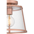 Quoizel Lighting QFL5612 Transitional Semi flush 1 light matte rose