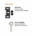 Von Duprin 99 Series 99EO Rim Exit Device – Exit Only (Fire-Rated or Non Fire-Rated)
