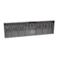 Milbank 4 Terminal Ringless Large Closing Plate 6 Position Meter Socket, 200 Ampere