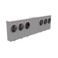 Milbank 4 Terminal Ringless Large Closing Plate 6 Position Meter Socket, 200 Ampere