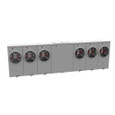 Milbank 4 Terminal Ringless Large Closing Plate 6 Position Meter Socket, 200 Ampere