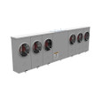 Milbank 4 Terminal Ringless Large Closing Plate 6 Position Meter Socket, 200 Ampere