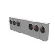 Milbank 4 Terminal Ringless Large Closing Plate 6 Position Meter Socket, 200 Ampere