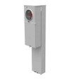 Milbank U4093N-O 4 Terminal Ringless Plain Top 1-main Breaker Provision Single Pedestal Direct Bury Main Breaker
