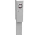 Milbank U5702 4 Terminal Ringless Meter Socket - Plain Top Lever Bypass, Double Pedestal Direct Bury
