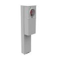 Milbank U3727-O 4 Terminal Ringless Meter Socket Plain Top 2-main Breaker Provision Double Pedestal Direct Bury