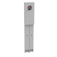 Milbank U5706 4 Terminal Ringless Meter Socket - Plain Top Horn Bypass, 200A Main Breaker, Single Pedestal Pad Mount Direct Bury