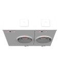 Milbank 4.5x20.313x16 G90 Galvanized Steel 4 Terminal Ringless Meter Socket, 2 Position, 200 Amp, Type 3R, Small Closing Plate