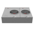 Milbank 4.5x20.313x16 G90 Galvanized Steel 4 Terminal Ringless Meter Socket, 2 Position, 200 Amp, Type 3R, Small Closing Plate