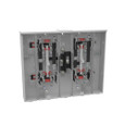 Milbank U2854-X 4-5 Terminal Ringless Meter Socket Large Closing Plate 4 Position 4-125 Ampere Main Breaker Provision