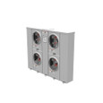 Milbank U2854-X 4-5 Terminal Ringless Meter Socket Large Closing Plate 4 Position 4-125 Ampere Main Breaker Provision