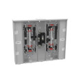 Milbank U2854-X 4-5 Terminal Ringless Meter Socket Large Closing Plate 4 Position 4-125 Ampere Main Breaker Provision
