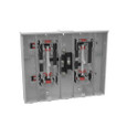 Milbank U2854-X 4-5 Terminal Ringless Meter Socket Large Closing Plate 4 Position 4-125 Ampere Main Breaker Provision