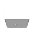 Milbank 12x36x36 G90 Galvanized Steel Hinge Cover, Type 3R, Double Door, Current Transformer Enclosure, ANSI 61 Gray