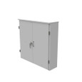 Milbank 12x48x48 G90 Galvanized Steel Lift Off Hinge Cover, Type 3R, Double Door, Current Transformer Enclosure, ANSI 61 Gray