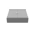 Milbank 12x48x48 G90 Galvanized Steel Lift Off Hinge Cover, Type 3R, Double Door, Current Transformer Enclosure, ANSI 61 Gray