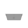 Milbank 12x48x48 G90 Galvanized Steel Lift Off Hinge Cover, Type 3R, Double Door, Current Transformer Enclosure, ANSI 61 Gray