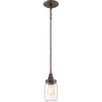 Quoizel  Transitional Mini pendant rustic blk QZL-SQR1504