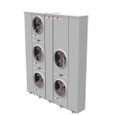Milbank U2855-X 4-5 Terminal Ringless Meter Socket Large Closing Plate 5 Position 5-125 Ampere Main Breaker Provision