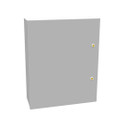Milbank LC1 Hinge Cover Type 1 UL Listed Steel No Knockouts ANSI 61 Gray Continuous Hinge Slotted Quarter Turn Latch