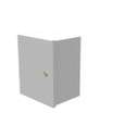 Milbank LC1 Hinge Cover Type 1 UL Listed Steel No Knockouts ANSI 61 Gray Continuous Hinge Slotted Quarter Turn Latch