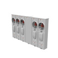 Milbank U5885-X 4 Terminal Ringless Meter Socket Large Closing Plate 5 Position 5-200 Ampere Main Breaker Provision 22K AIC